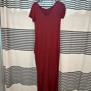 Olivia Rae Deep Red Maxi Dress